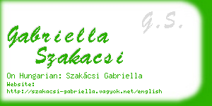 gabriella szakacsi business card