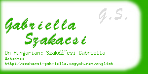 gabriella szakacsi business card